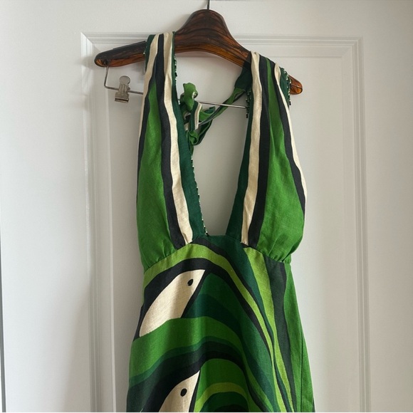 Farm Rio Linen Toucan Tree Midi Dress - Picture 2 of 8